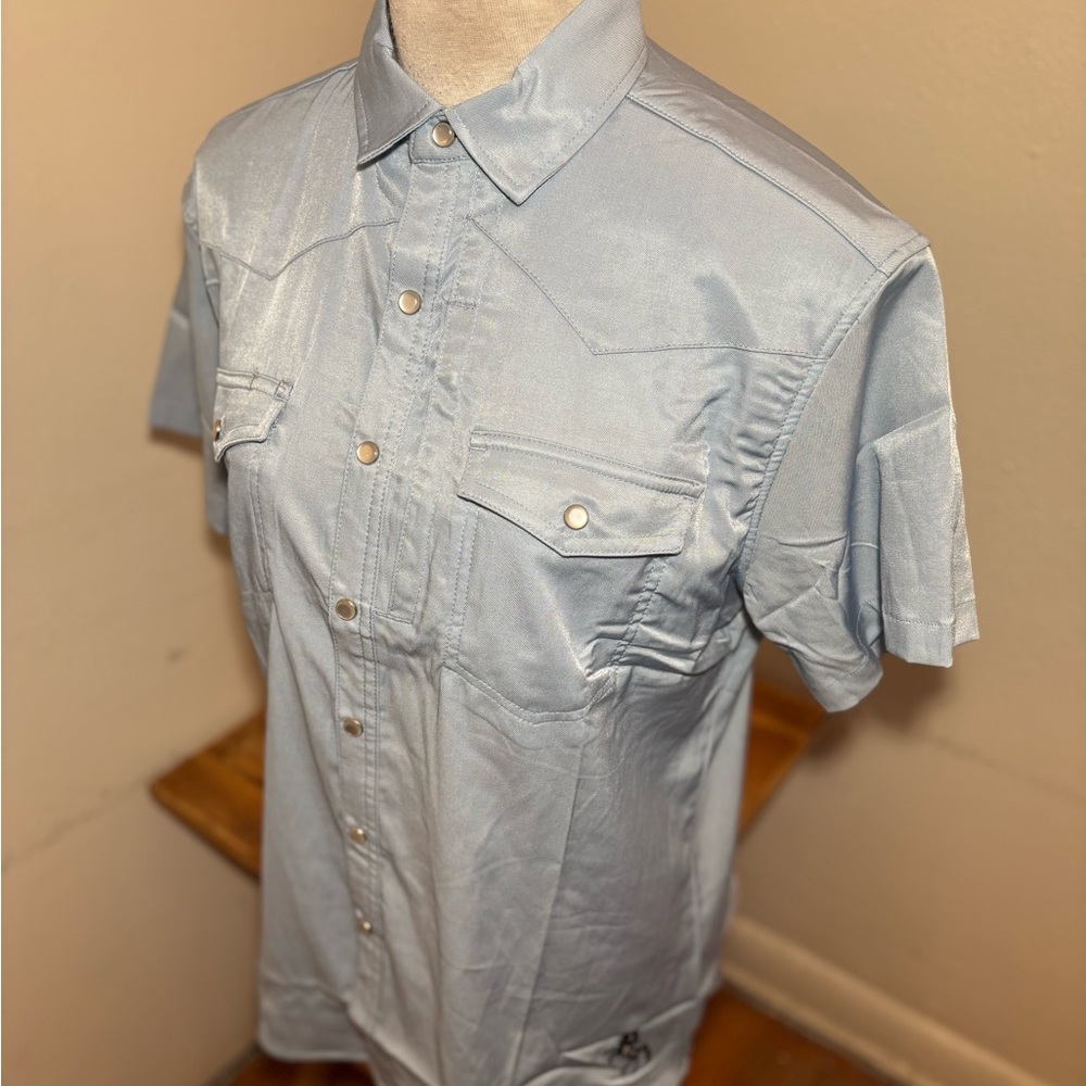 Diamond Cross Ranch Western Button Front Shirt - Picture 7 of 10